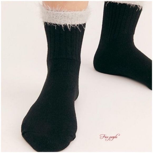 Nwt free people whisper border socks black - Picture 1 of 6